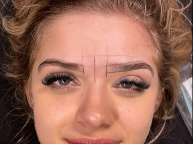 A Before Photo of Microblading In Bellevue & Kirkland